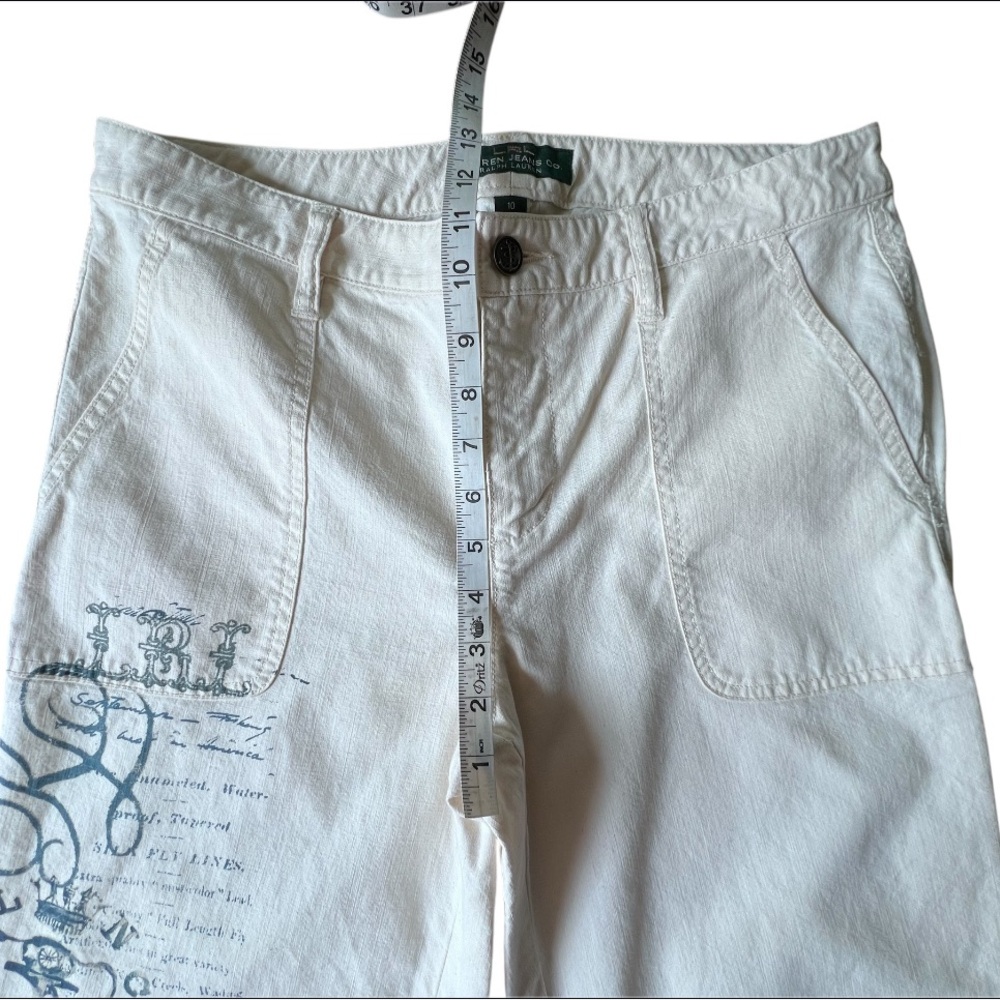 Lauren Ralph Lauren White Naval Academy Straight Leg Pants Size 10 - Picture 6 of 10
